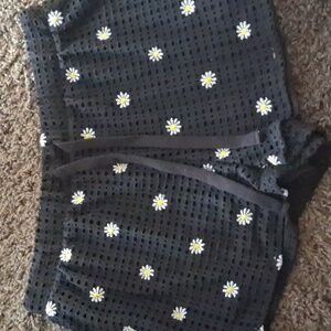 Floral Black Women's Athletic Shorts